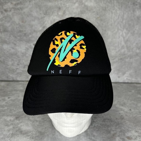 Accessories - NEFF Girls Run Wild Leopard Print Foam Mesh Trucker Hat Snapback Cap Women's